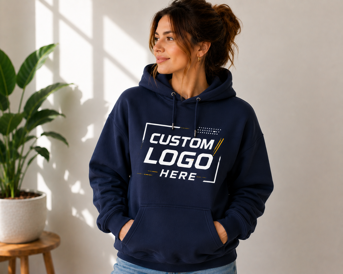 Custom Logo Hoodie | Personalized Business Hoodie | Upload Your Logo