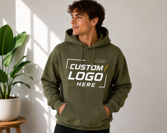 Custom Logo Hoodie | Personalized Business Hoodie | Upload Your Logo