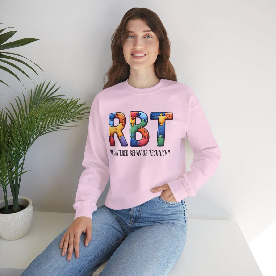 RBT Registered Behavior Technician Sweatshirt, Unisex Crewneck, Gift for Behavioral Analysts, Autism Awareness Apparel, Cozy Workwear