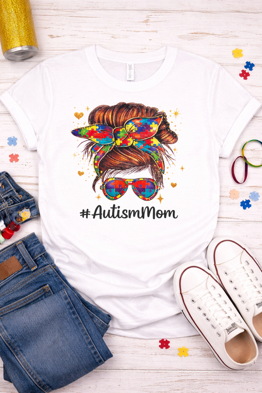 Mama Tee, Autism Awareness T-Shirt, Support Mom Shirt, Colorful Mama Graphic Tee