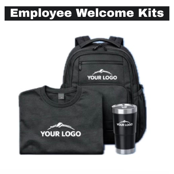 Custom Branded Backpack, T-Shirt & Stainless Steel Insulated Tumbler Bundle
