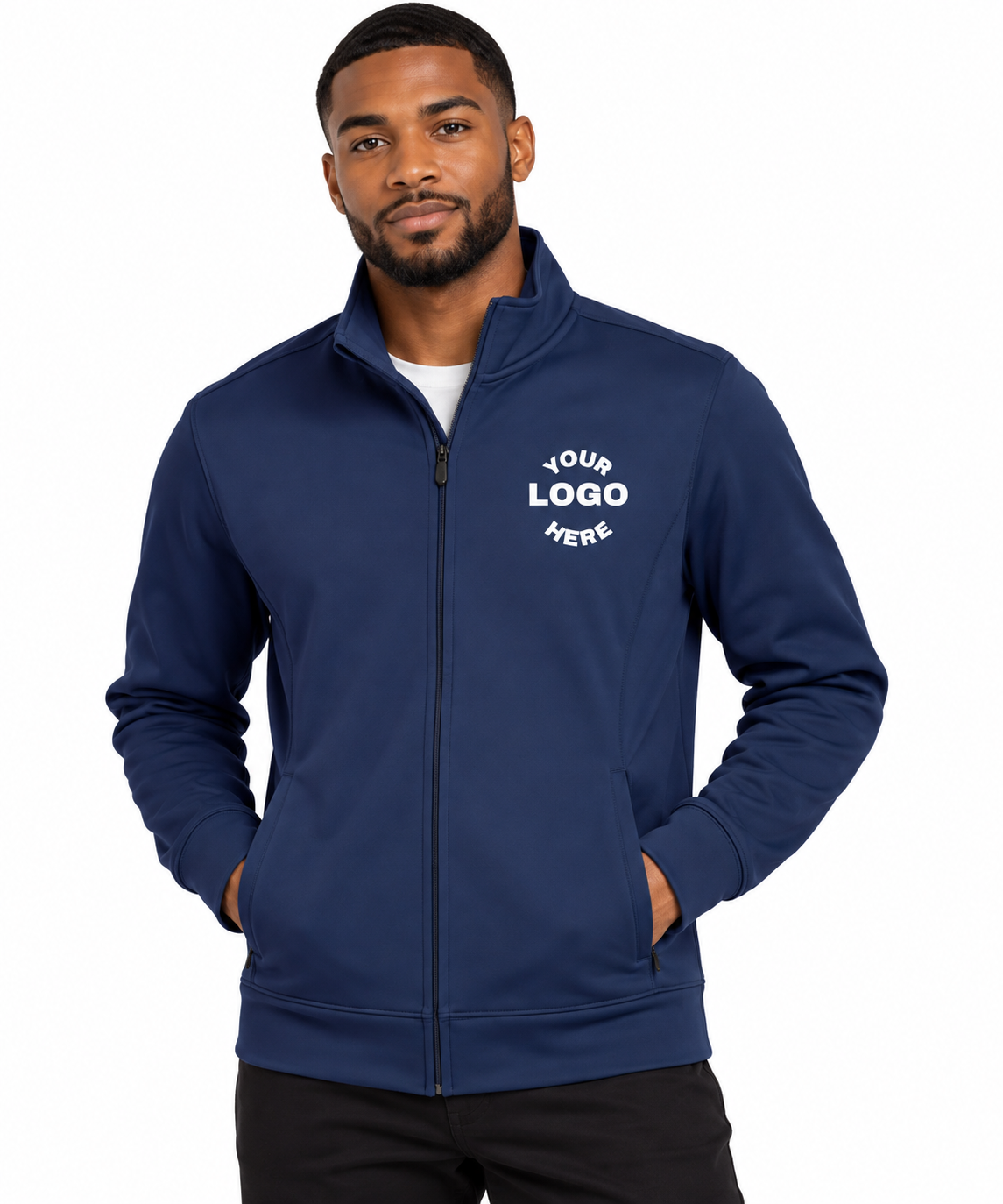 Custom Branded Men Full-Zip Jacket | Personalized Business & Team Apparel