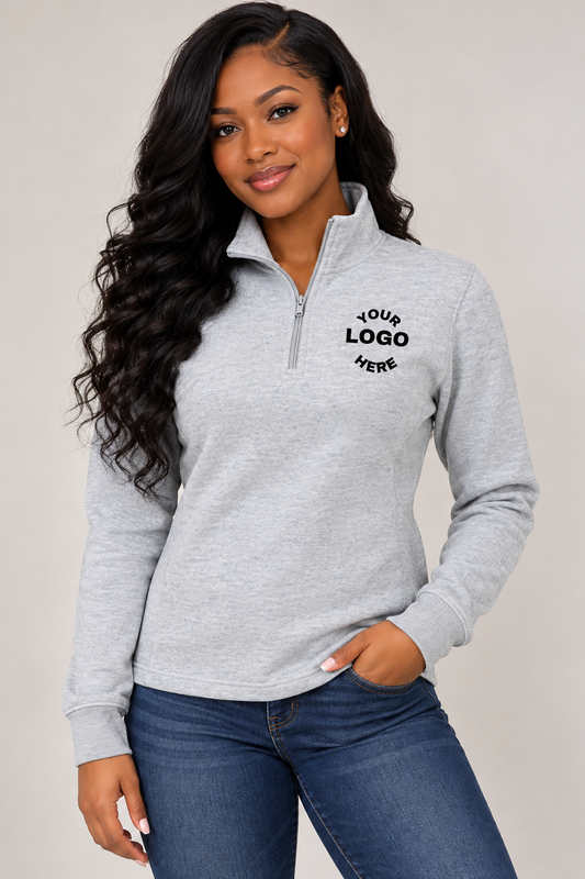 Custom Branded Women’s 1/4-Zip Sweatshirt – Team Pullover