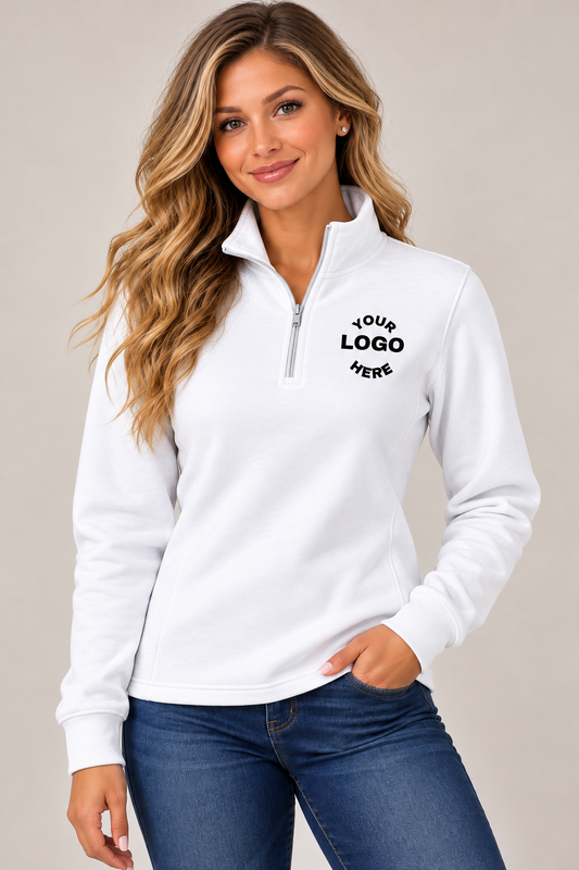 Custom Branded Women’s 1/4-Zip Sweatshirt – Team Pullover