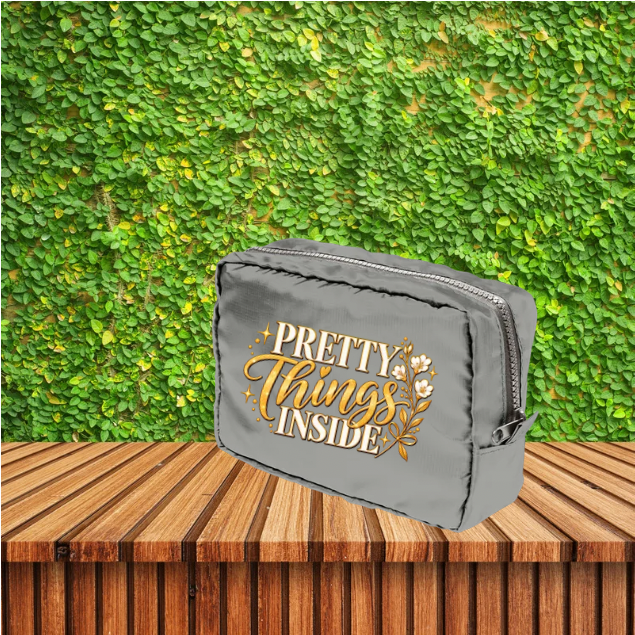 Pretty Things Inside Cosmetic Bag – Colorful Makeup & Travel Pouch