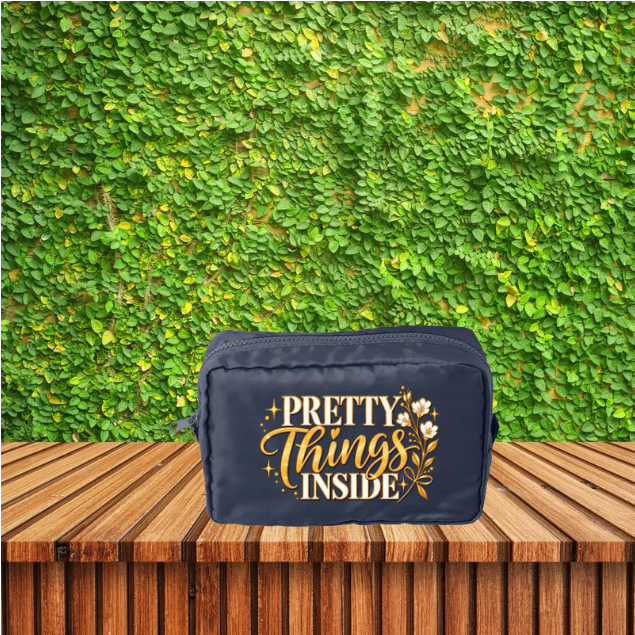 Pretty Things Inside Cosmetic Bag – Colorful Makeup & Travel Pouch