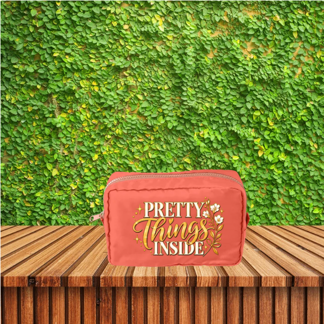 Pretty Things Inside Cosmetic Bag – Colorful Makeup & Travel Pouch