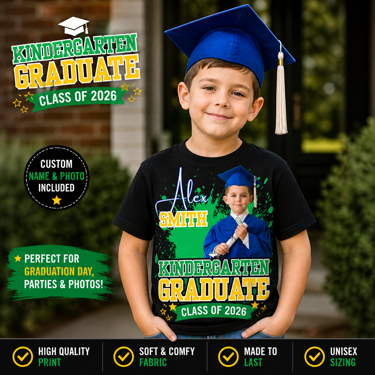 Custom Kids T-Shirt | Personalized Youth Tee | Graduation shirt | Birthday shirt