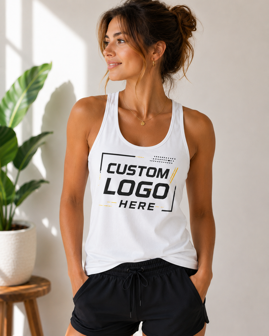 Custom Logo Tank Top | Personalized Gym & Business Tank | Upload Your Logo