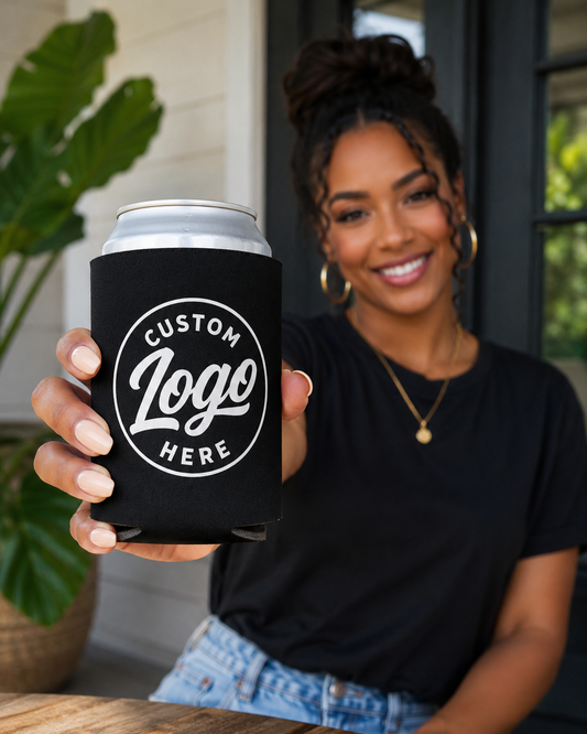 20-Pack Custom Can Koozies | Personalized Can Coolers with Your Logo | Bulk Party & Event Favors