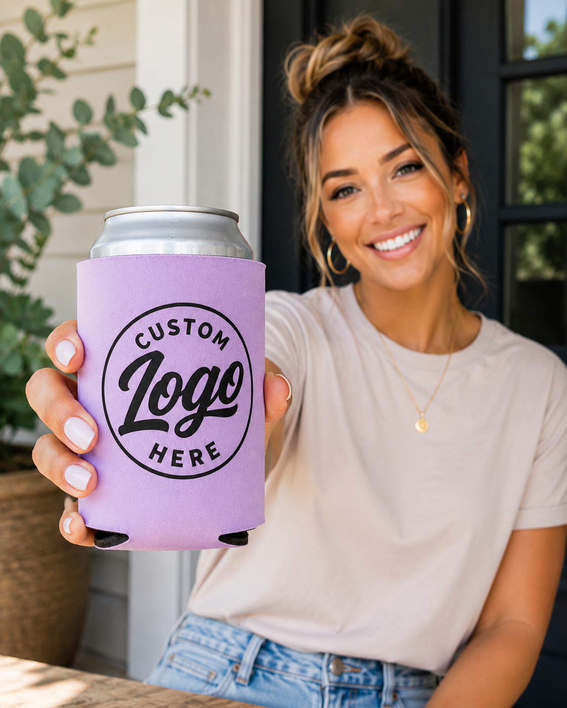 20-Pack Custom Can Koozies | Personalized Can Coolers with Your Logo | Bulk Party & Event Favors