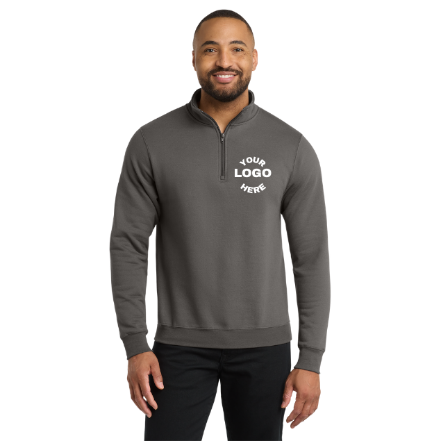 Custom Port & Company® Core Fleece 1/4-Zip Pullover Sweatshirt PC78Q | Personalized Logo Quarter-Zip | Business & Team Apparel