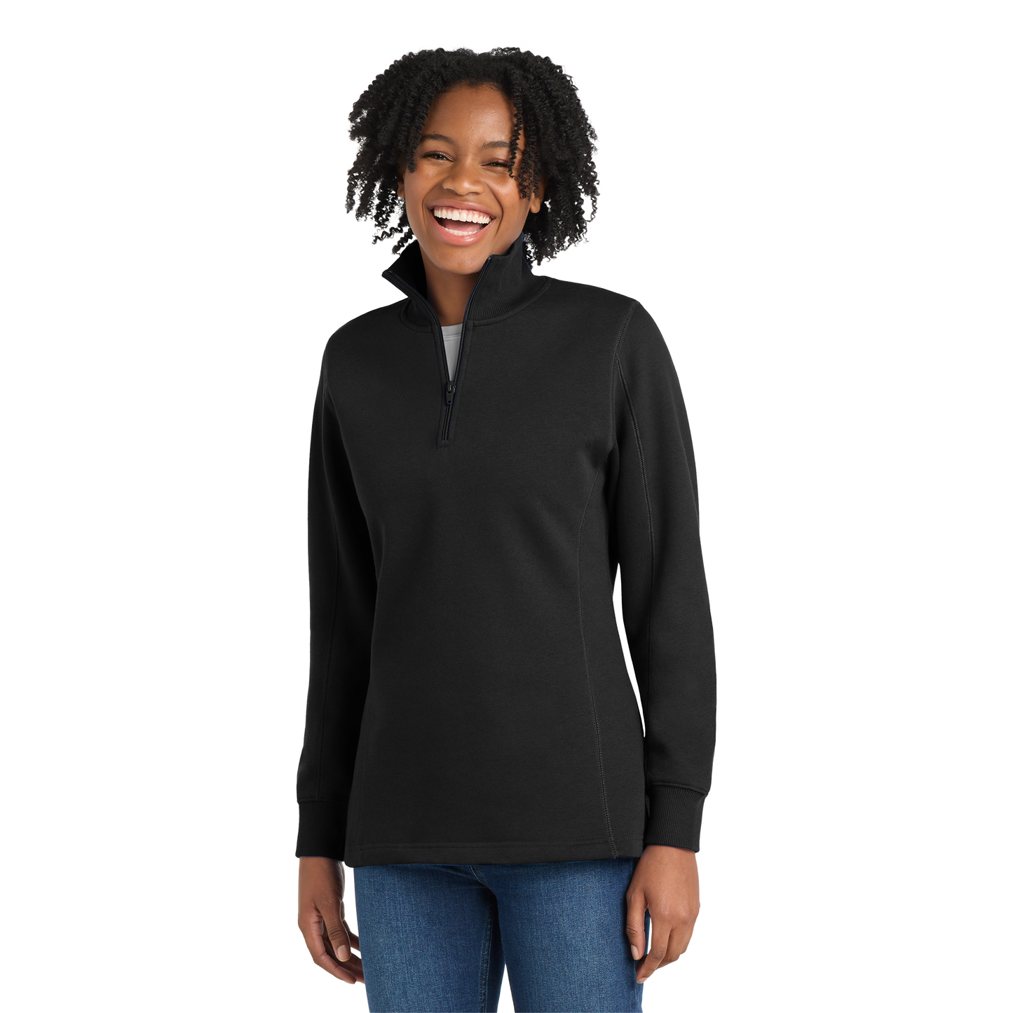 Custom Women’s 1/4-Zip Sweatshirt – Branded Team Pullover