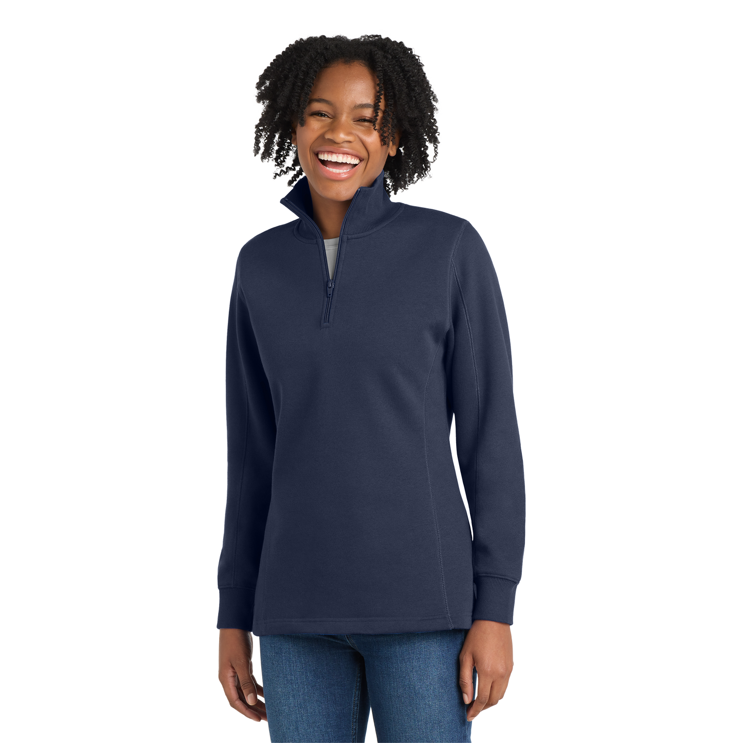 Custom Women’s 1/4-Zip Sweatshirt – Branded Team Pullover