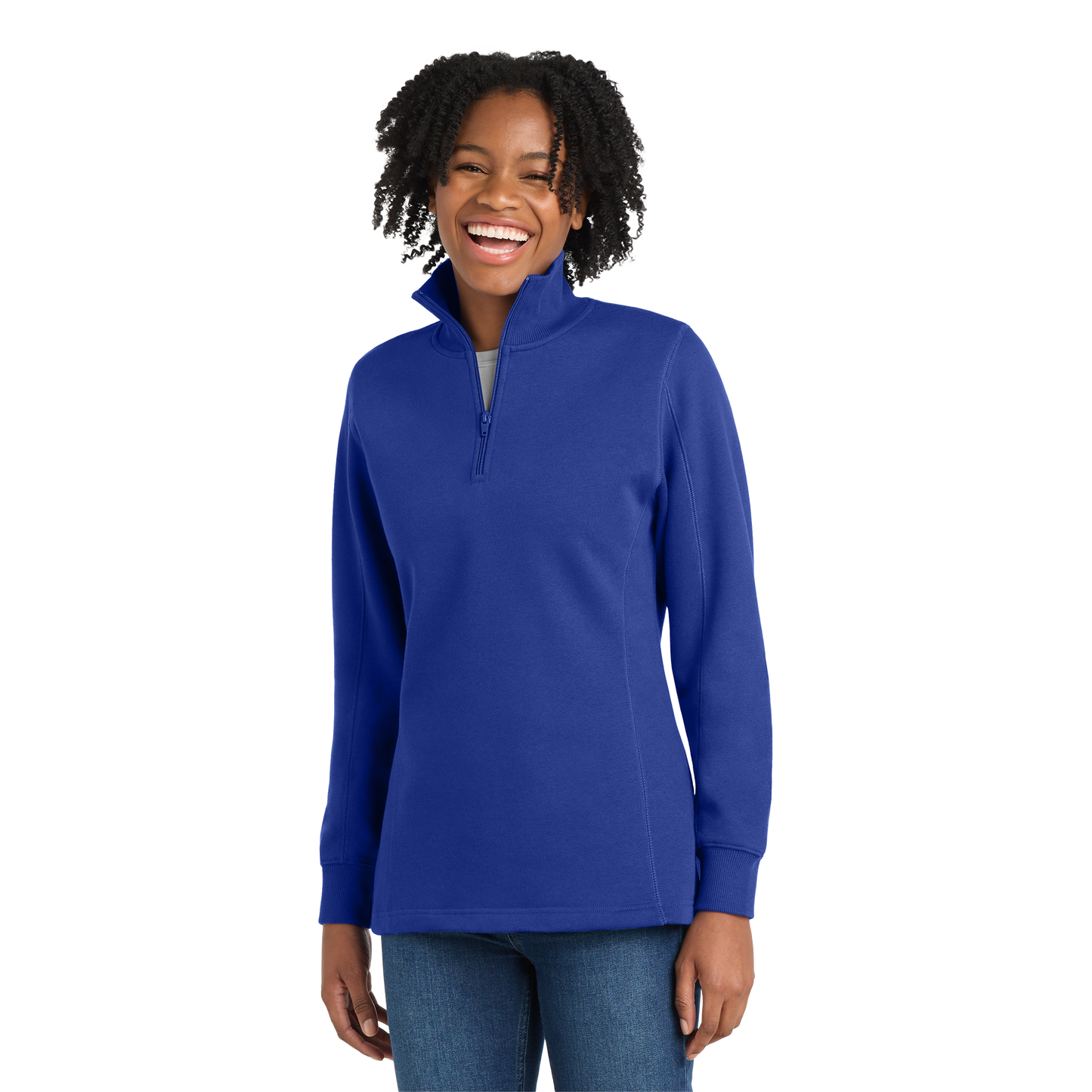 Custom Women’s 1/4-Zip Sweatshirt – Branded Team Pullover