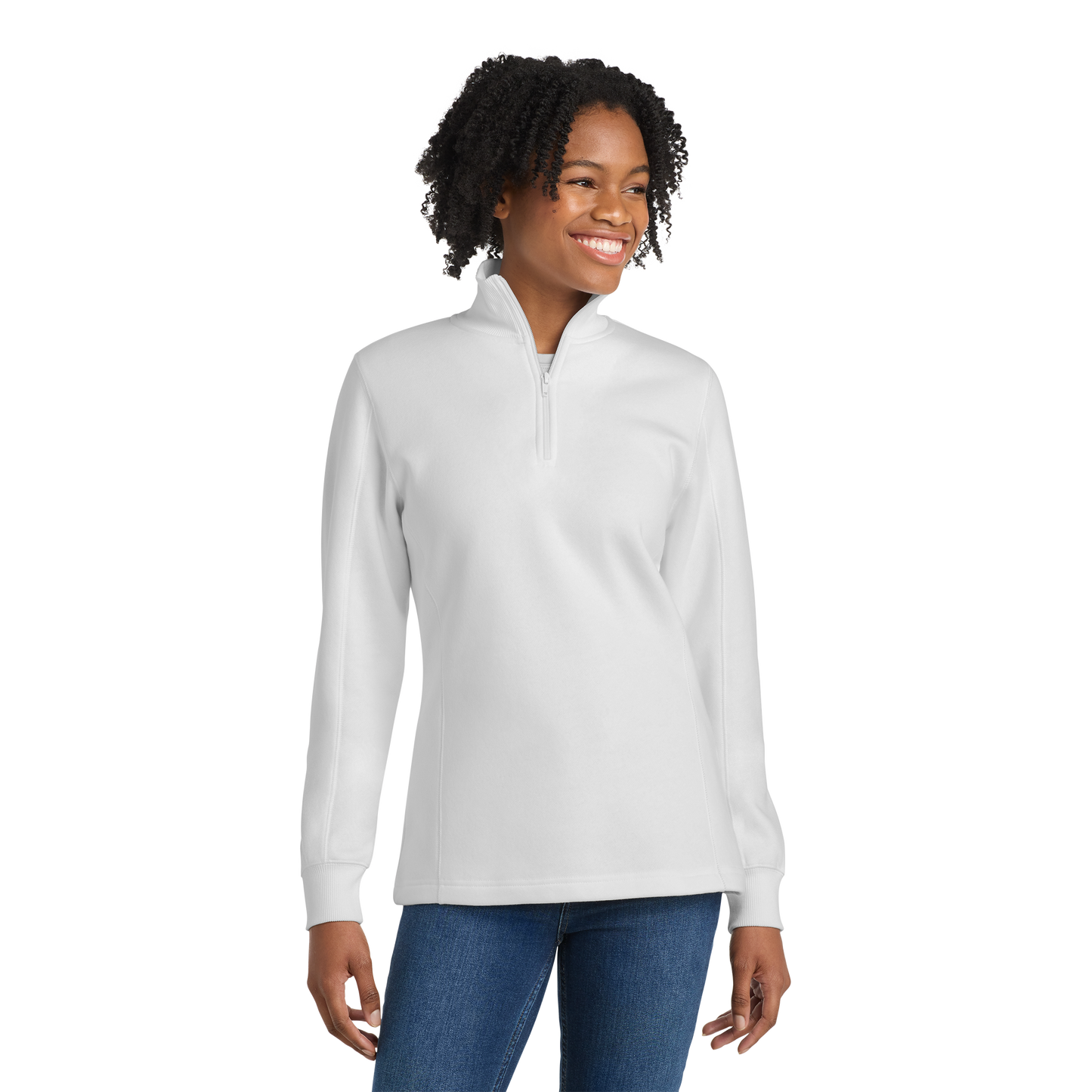 Custom Women’s 1/4-Zip Sweatshirt – Branded Team Pullover