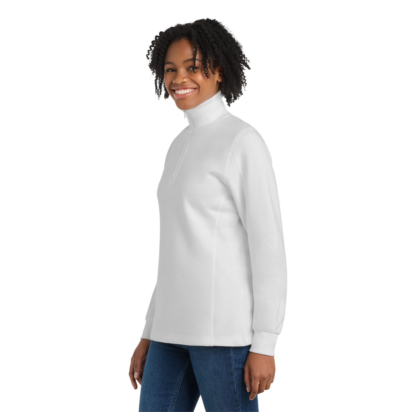Custom Women’s 1/4-Zip Sweatshirt – Branded Team Pullover