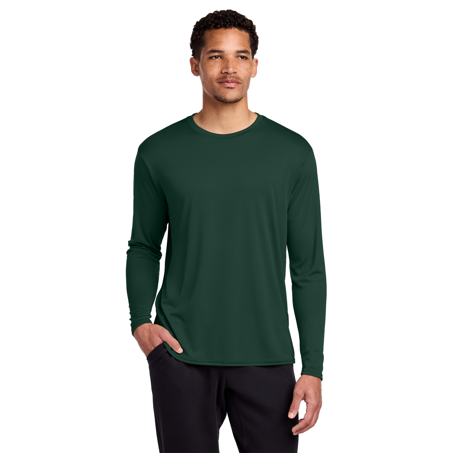 Port & Co™ Long Sleeve Performance Tee | UPF 50 Moisture-Wicking Shirt