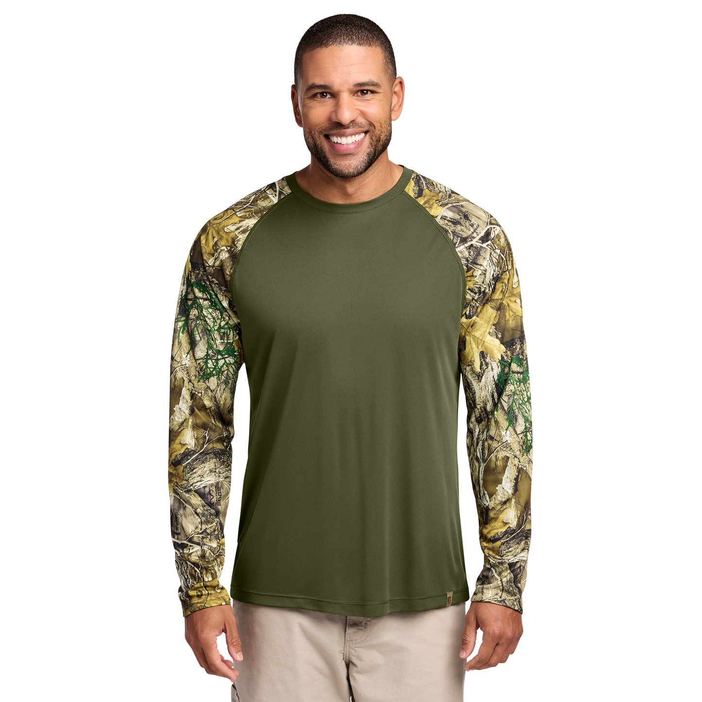 Custom Russell Outdoors™ Realtree® Colorblock Performance Tee | Personalized Camo Performance Longsleeve | Hunting, Outdoor & Work Apparel