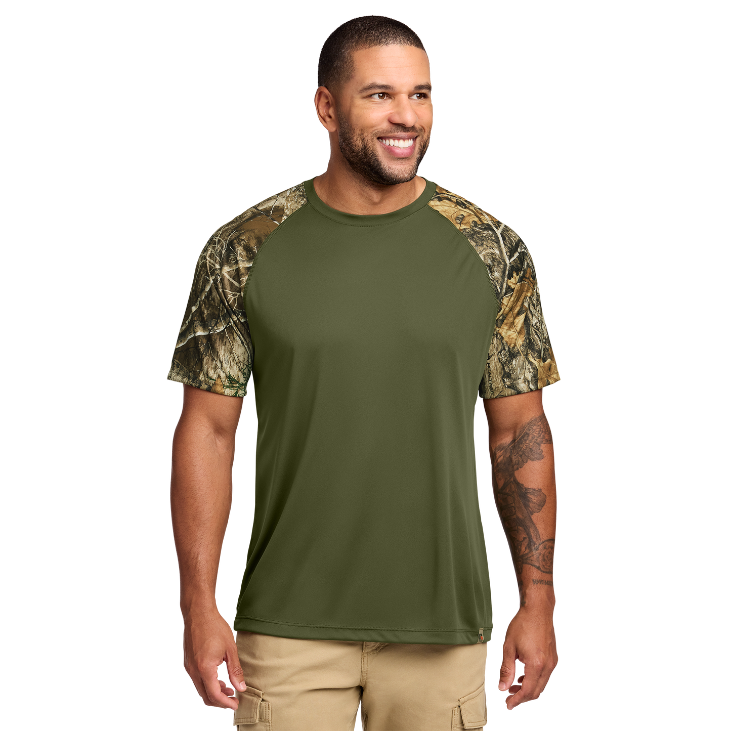 Custom Russell Outdoors™ Realtree® Colorblock Performance Tee | Personalized Camo Performance Longsleeve | Hunting, Outdoor & Work Apparel