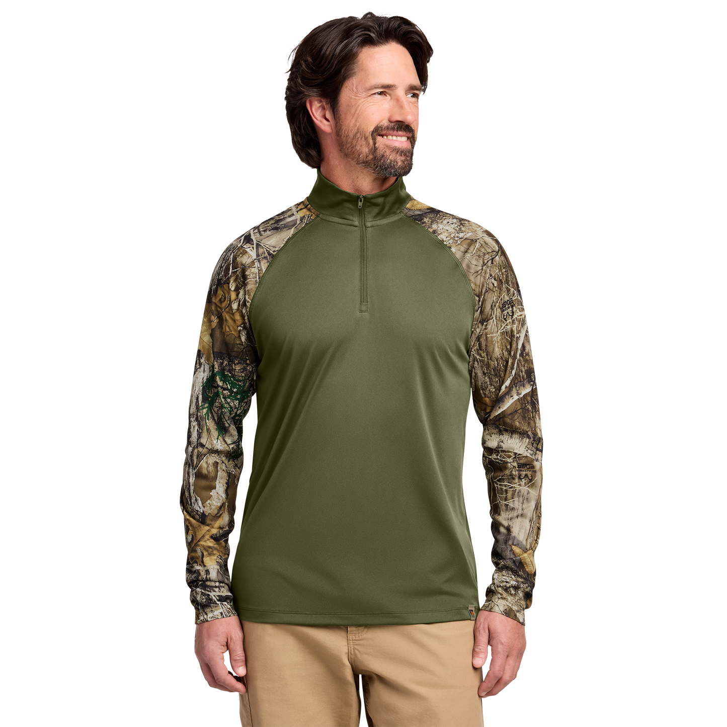 Custom Russell Outdoors™ Realtree® Color block Performance 1/4-Zip | Personalized Hunting Pullover | Custom Logo Outdoor Apparel