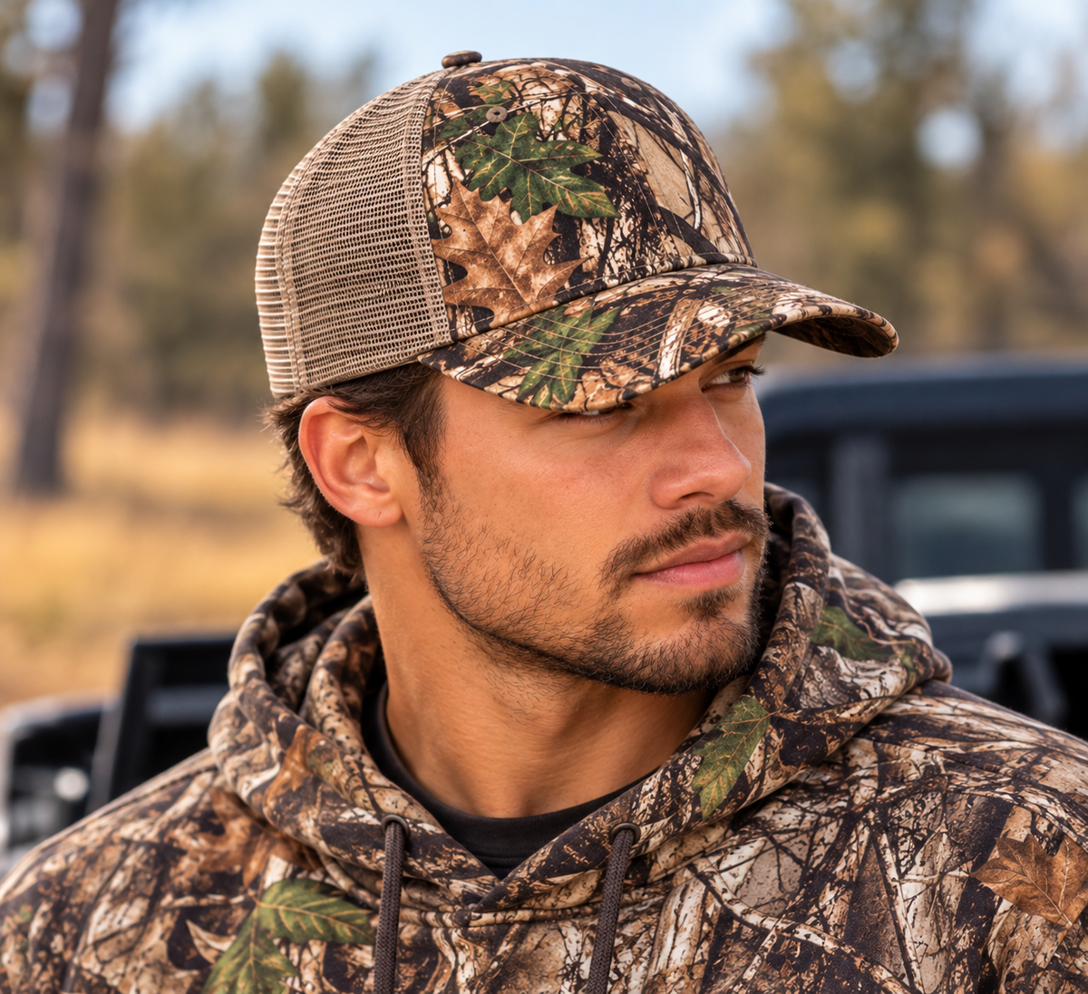 Realtree Camouflage Series Cap with Mesh Back – C869