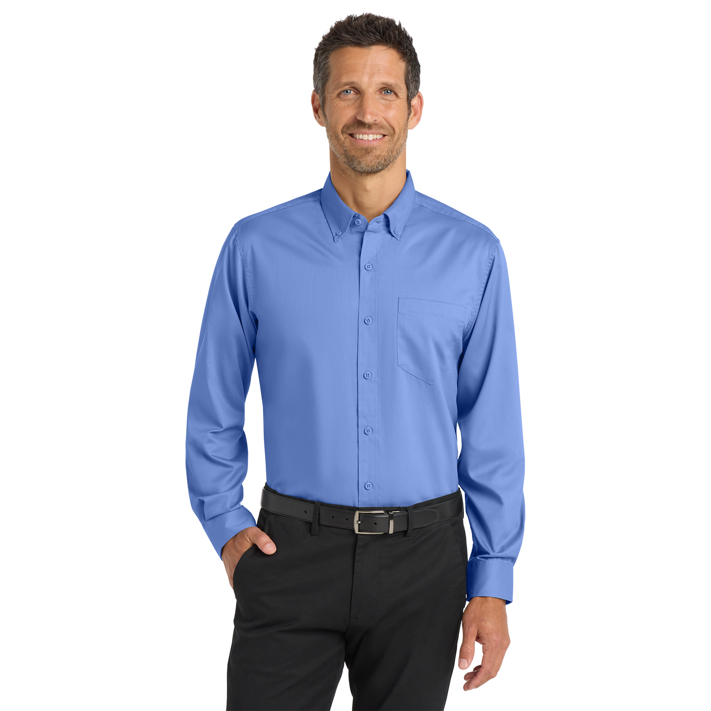 Custom Printed Work Shirt | Port Authority SuperPro Twill Shirt | Business Uniform Button Down | Bulk Company Logo Shirt | Corporate Apparel