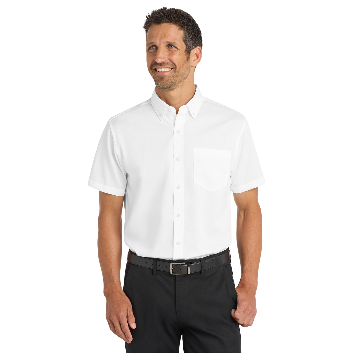 Custom DTF Printed Port Authority Twill Shirt | Short Sleeve Work Shirt| Business Uniform Shirt | Bulk Company Logo Apparel