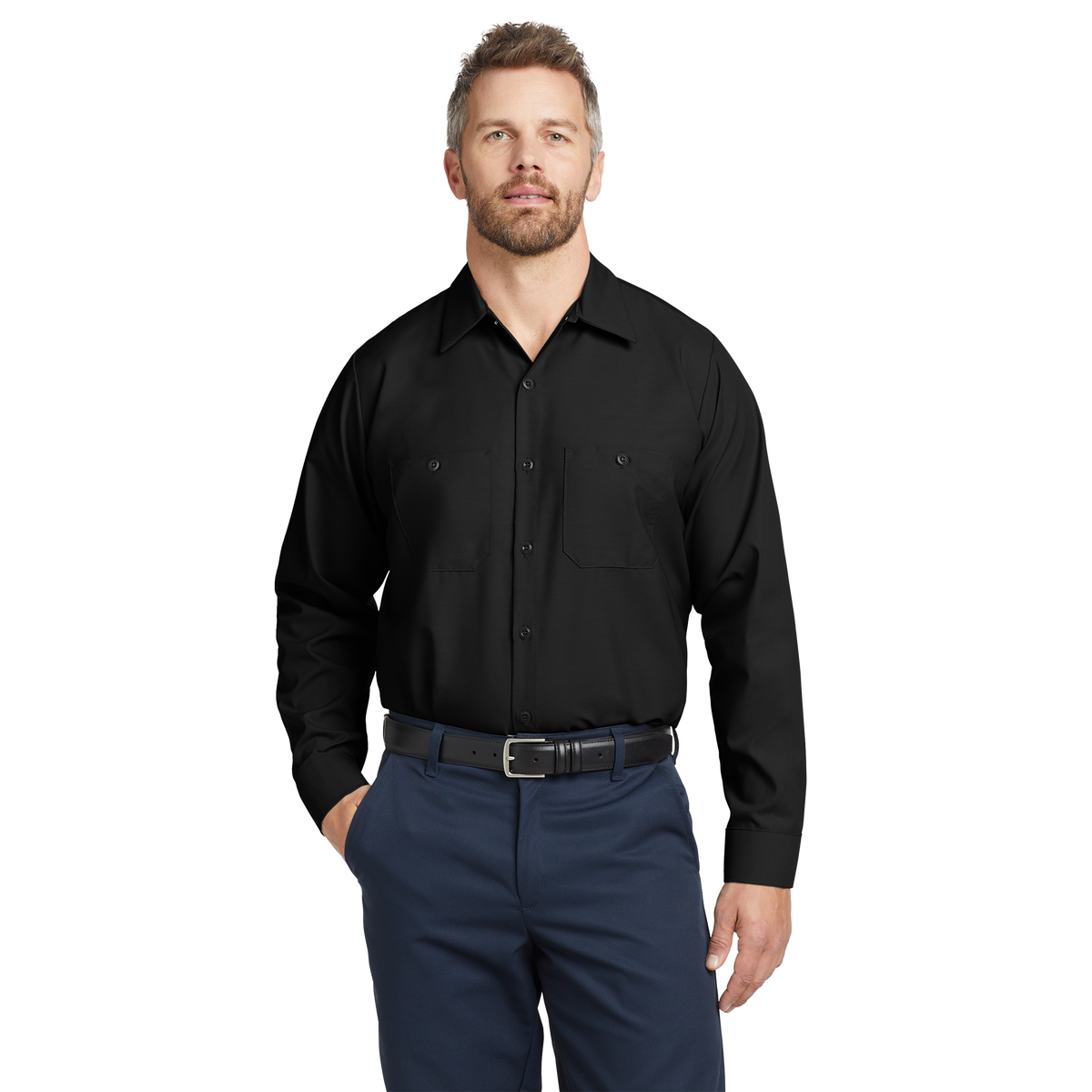 Custom Red Kap® Men’s Long Sleeve Industrial Work Shirt | Work Uniform Shirt | Workwear
