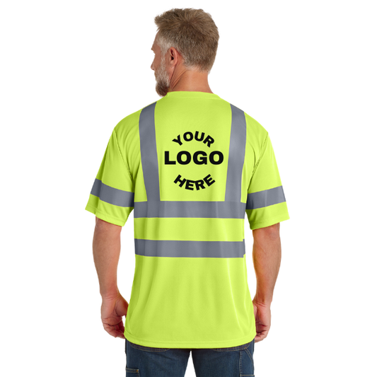 Custom CornerStone® ANSI 107 Class 3 Short Sleeve Snag-Resistant Reflective T-Shirt | High Visibility Safety Shirt with Custom Logo