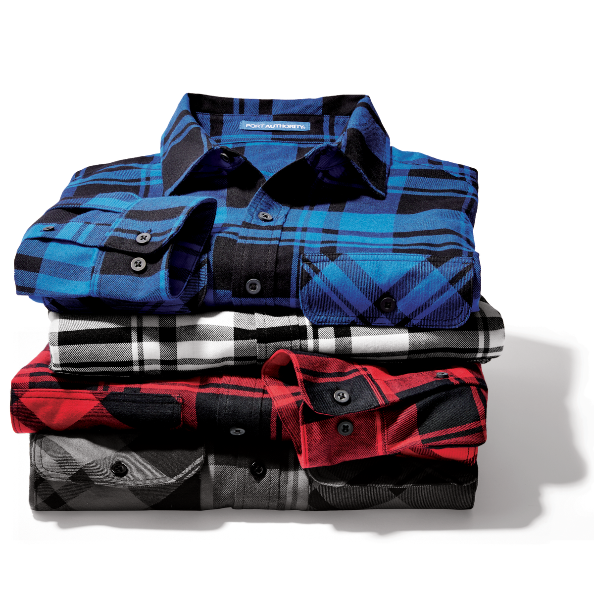 Men's Flannel Shirt | W668 | Blank Plaid Flannel Shirt
