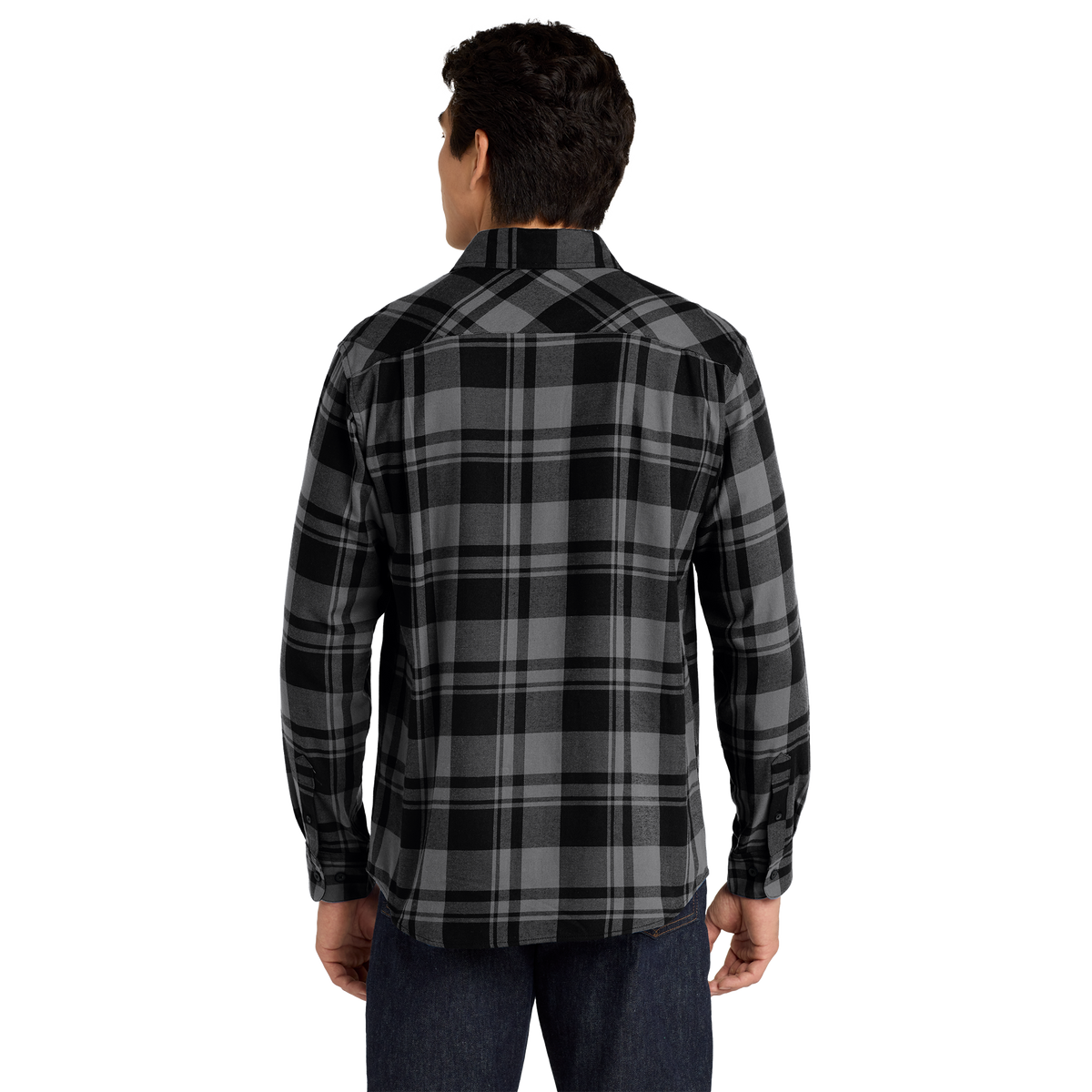 Men's Flannel Shirt | W668 | Blank Plaid Flannel Shirt