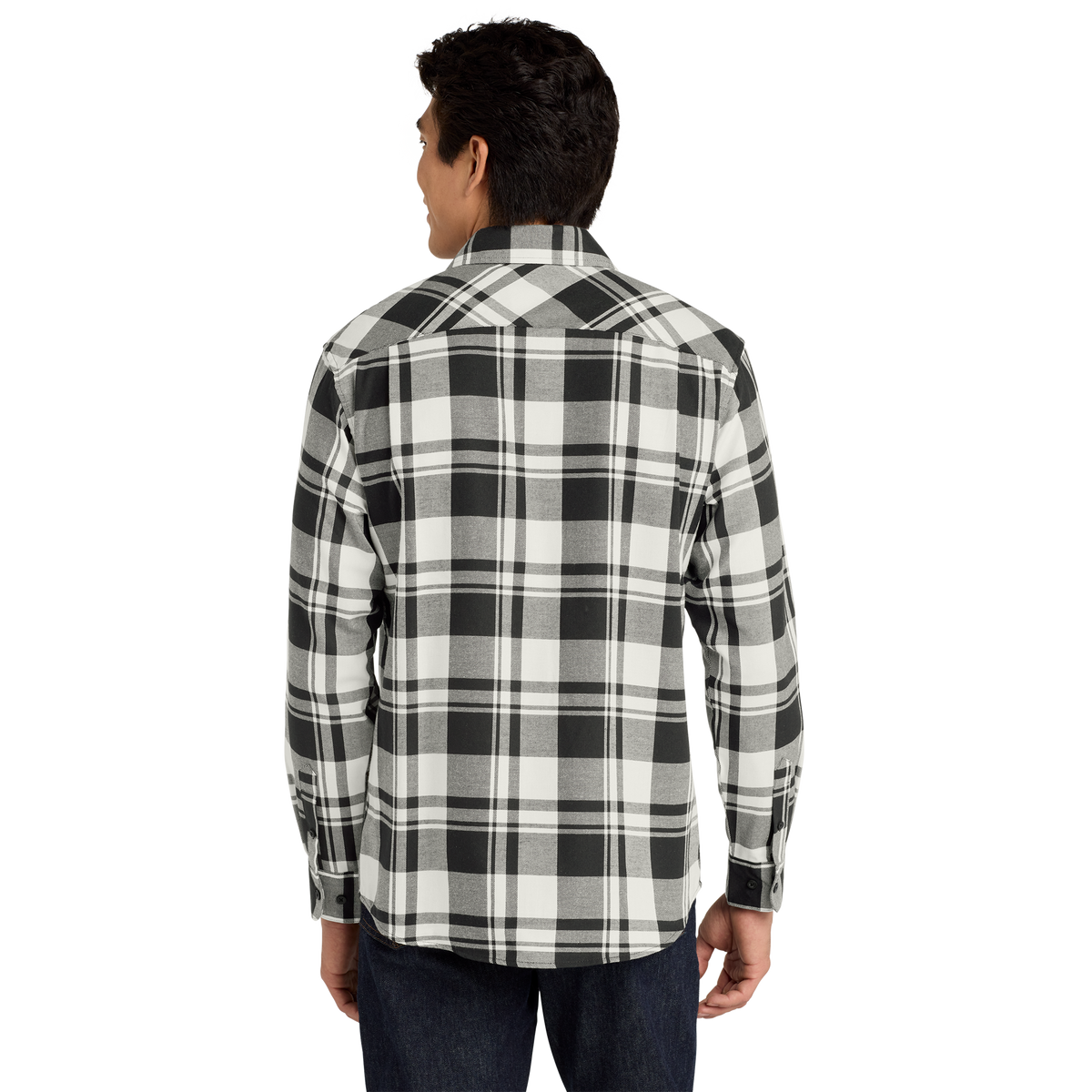 Men's Flannel Shirt | W668 | Blank Plaid Flannel Shirt